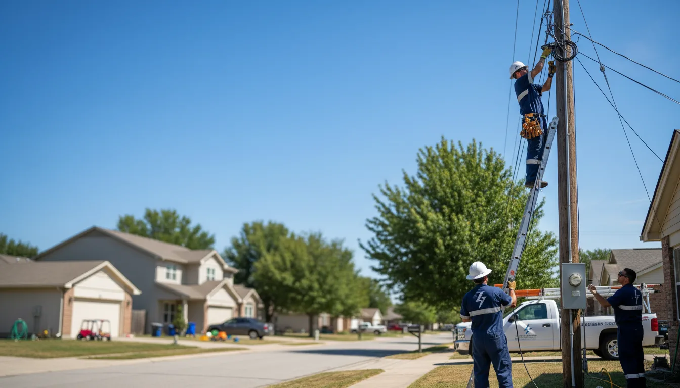 Residential electrician providing installation services in Fisher, MN